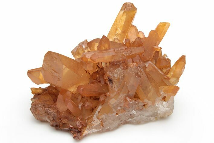 Tangerine Quartz Crystal Cluster - Brazil #229442